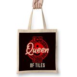 Humuts Mahjong Queen Board Game Player Mah-Jongg Solitaire China Bez Kadın Günlük Çanta