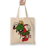 Humuts Marvin The Martian Jerks Açık Bej Uzun Saplı Bez Çanta