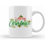 Humuts Merry Christmas Yılbaşı Yeni Yıl Konseptli 014 Beyaz Porselen Kupa Bardak
