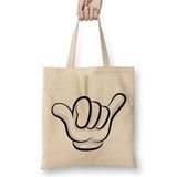 Humuts Mickey Mouse Hang Loose Sign Bez Uzun Saplı Açık Bej Rengi Çanta