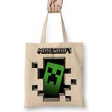 Humuts Minecraft Creeper Bez Uzun Saplı Açık Bej Rengi Çanta