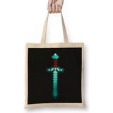 Humuts Minecraft Design Bez Uzun Saplı Açık Bej Rengi Çanta