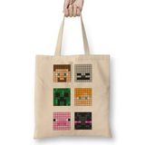Humuts Minecraft Famous Characters 01 Bez Uzun Saplı Açık Bej Rengi Çanta