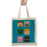 Humuts Minecraft Famous Characters Bez Uzun Saplı Açık Bej Rengi Çanta
