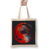Humuts Mortal Kombat Galaxy Silhouette Logo Bez Kadın Günlük Çanta