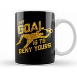 Humuts My Goal Is To Deny Yours Soccer Goalkeeper Gold Kupa Bardak