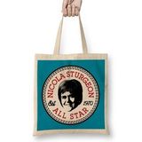 Humuts Nicola Sturgeon All Star Converse Logo Bez Uzun Saplı Açık Bej Rengi Çanta