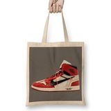 Humuts Nike Jordan 1 Off White Stencil Bez Uzun Saplı Açık Bej Rengi Çanta
