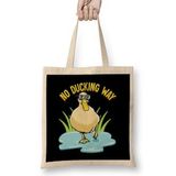 Humuts No Ducking Way Adorable Duck Pun Duckling Bez Uzun Saplı Açık Bej Rengi Çanta
