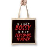 Humuts Not Bossy Personal Trainer Fitness Instructor Workout Gym Bez Kadın Günlük Çanta