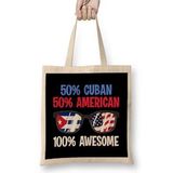 Humuts Patriotic 50% Cuban 50% American 100% Awesome Unisex Bez Çanta