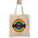Humuts Paul George - Basketball Gifts Vintage Retro Rainbow Quotes For Boys And Ddad Bez Çanta