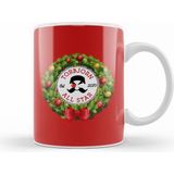 Humuts Porselen Beyaz Christmas All Star Overwatch Torbjorn Wreath Kupa Bardak