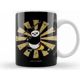 Humuts Porselen Beyaz Kung Fu Panda Retro Japanese Kupa Bardak