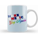Humuts Porselen Beyaz Make America Gay Again Lgbtq Pride Kupa Bardak