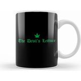 Humuts Porselen Beyaz Marijuana The Devils Lettuce Green Kupa Bardak