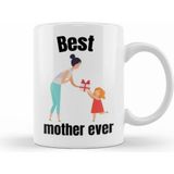 Humuts Porselen Beyaz Mothers Day 2021 Best Cat Mother Ever Kupa Bardak