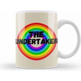 Humuts Porselen Beyaz The Undertaker Vintage Retro Rainbow Style Warriors Design Wrestlers Gift Kupa Bardak