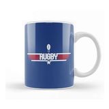 Humuts Porselen Beyaz Top Gun Top Pass Rugby Ball Logo Kupa Bardak