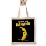 Humuts Pretend I M A Banana Gymnastics Pun Bez Kadın Günlük Çanta
