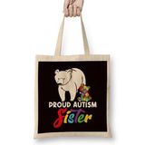Humuts Proud Autism Sister Brother Son Daughter Autistic Puzzle Bez Kadın Günlük Çanta