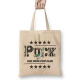 Humuts Puck Make America Skate Again Funny Hockey Player Bez Kadın Günlük Çanta