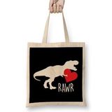 Humuts Rawr T Rex Dinosaur Heart Love Valentine S Day Bez Uzun Saplı Açık Bej Rengi Çanta