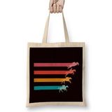 Humuts Retro Equestrian Sport Vintage Horses Riding Horse Dressage Bez Çanta