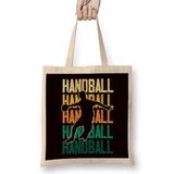 Humuts Retro Handball Player Handballer Ball Sports Team Coach Game Bez Çanta