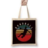Humuts Retro Handball Player Vintage Handballer Ball Sports Team Bez Çanta