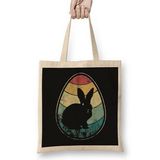Humuts Retro Vintage Bunny Egg Happy Easter Bez Çanta