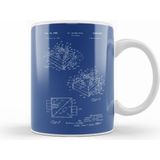 Humuts Rock Em Sock Em Robots Game Patent Blueprint Glass Kupa