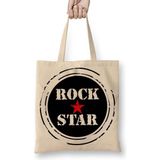 Humuts Rock Star Kırmızı Yıldız Bez Kadın Günlük Çanta