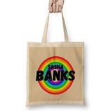 Humuts Sasha Banks- Vintage Retro Rainbow Style Warriors Design Wrestlers-Gift Bez Kadın Günlük Çanta