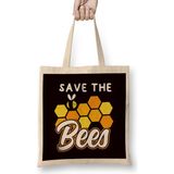 Humuts Save The Bees Honey Bee Animal Nature Welfare Honeycomb Bez Kadın Günlük Çanta