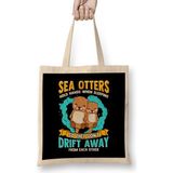 Humuts Sea Otters Hold Hands When Sleeping Cute Otter Bez Kadın Günlük Çanta