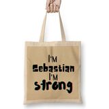 Humuts Sebastian-Name Personalized Custom - Vintage Retro Rainbow Style Design Gift Baby-Gift For Him Bez Kadın Günlük Çanta