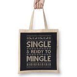 Humuts Single And Ready To Mingle Christmas Knit Pattern Bez Kadın Günlük Çanta