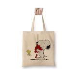 Humuts Snoopy And Woodstock Hugging Love Aşk Bez Kadın Günlük Çanta