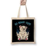 Humuts So Beary Cute Adorable Polar Bear Cub Pun Bez Kadın Günlük Çanta