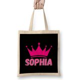 Humuts Sophia -Name Personalized Custom - Vintage Retro Rainbow Style Design Gift Baby-Gift For Her Bez Kadın Günlük Çanta