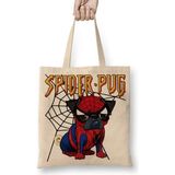 Humuts Spider Pug Köpek Örümcek Adam Bez Kadın Günlük Çanta