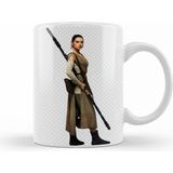 Humuts Star Wars Rey Galaxy Silhouette Cut Out 01 Kupa Bardak Porselen - Beyaz