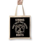 Humuts Storms Make Trees Take Deeper Roots Motivation Bez Kadın Günlük Çanta