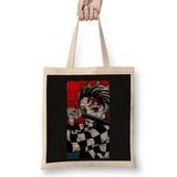 Humuts Tanjirō Kamado Demon Slayer Kimetsu No Yaiba 02 Bez Uzun Saplı Açık Bej Rengi Çanta
