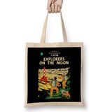 Humuts The Adventures Of Tintin Explorers On The Moon Vintage Style Cover Bez Kadın Günlük Çanta