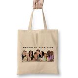 Humuts The One Where They Are Back Brooklyn 99 Bez Uzun Saplı Açık Bej Rengi Çanta