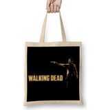 Humuts The Walking Dead Rick Siyah Zemin Bez Uzun Saplı Açık Bej Rengi Çanta
