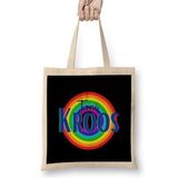 Humuts Toni Kroos Vintage Retro Rainbow Style Bez Uzun Saplı Açık Bej Rengi Çanta