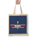 Humuts Top Gun Rugby Rugby Ball Logo Bez Uzun Saplı Açık Bej Rengi Çanta